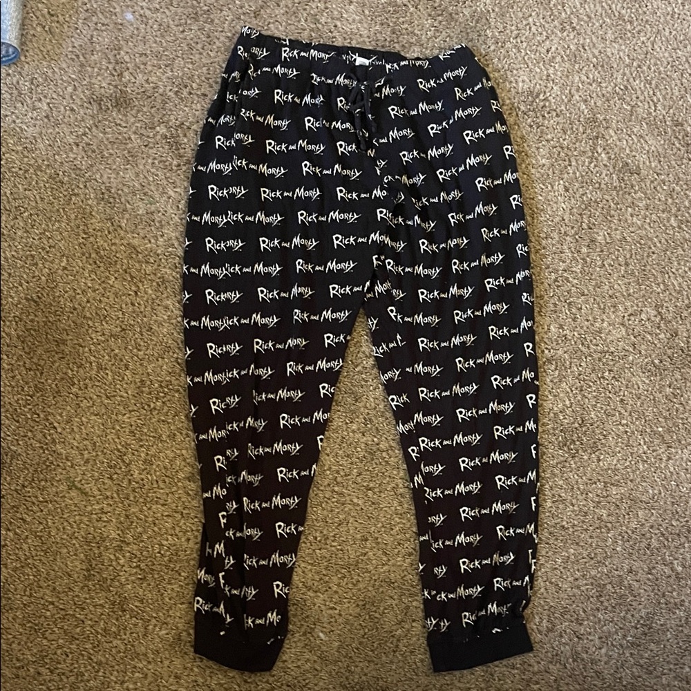H&M x Cartoon Network Rick and Morty Jogger Pajama Pants | Size Large